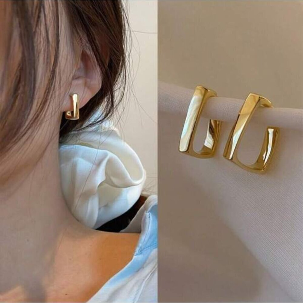 Geometric Hoop Earrings